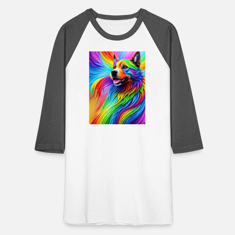 Labrador Retriever with rainbow splashes of colors
