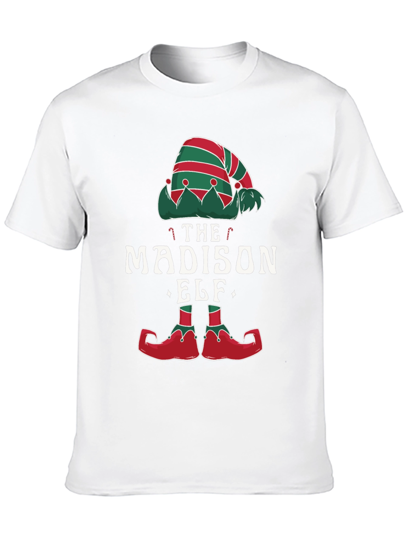 Madison Elf Christmas T-Shirt - Festive Holiday Apparel