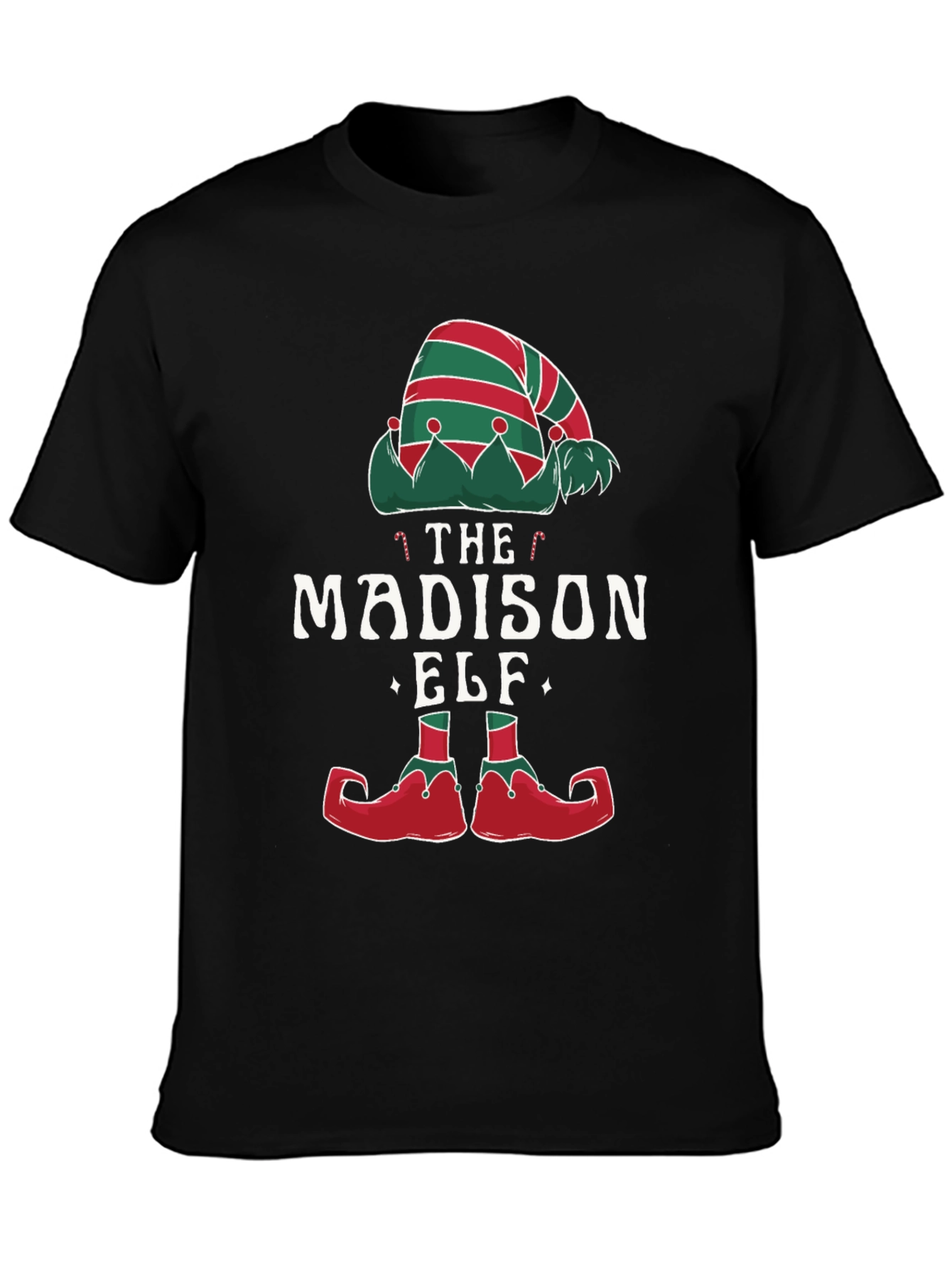Madison Elf Christmas T-Shirt - Festive Holiday Apparel