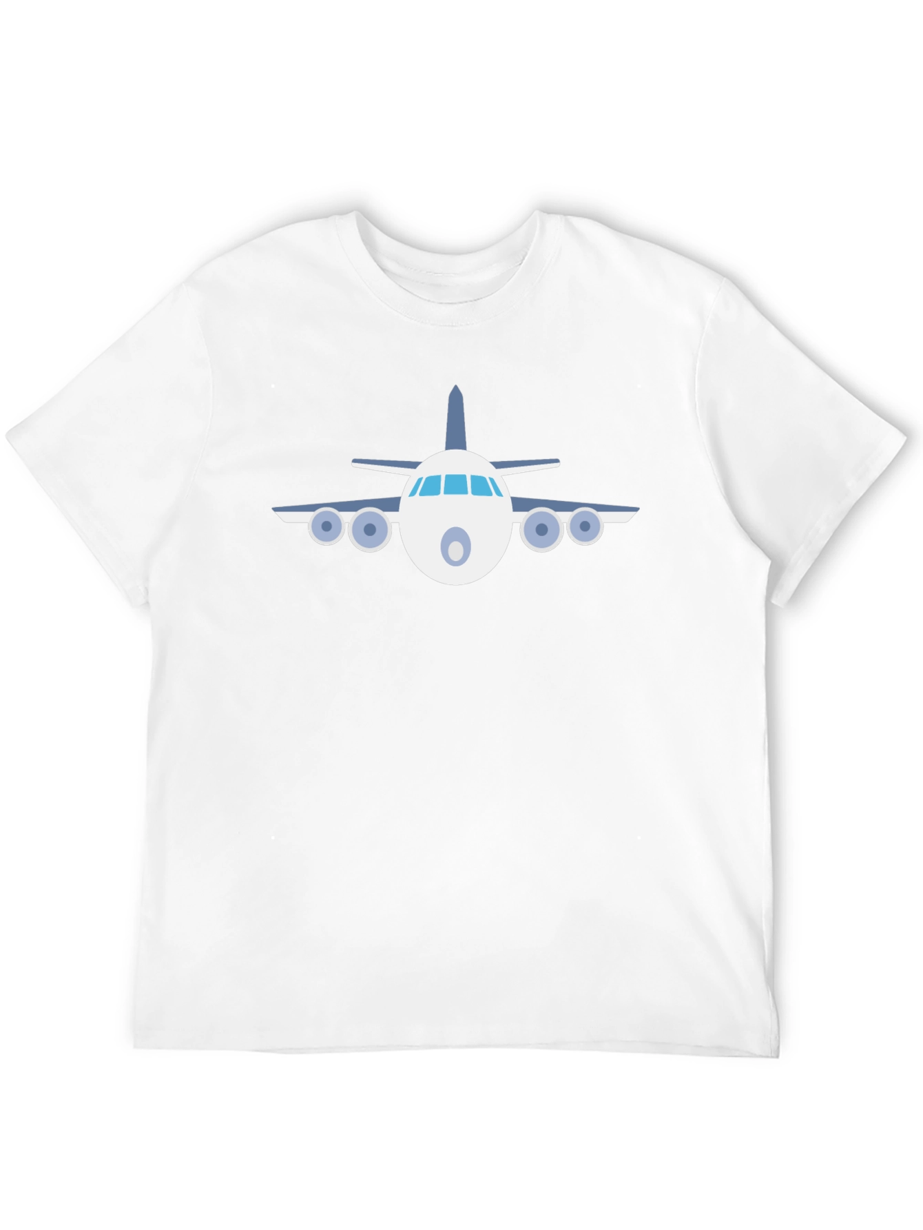 Airplane Graphic Tee - Black Cotton Casual T-Shirt