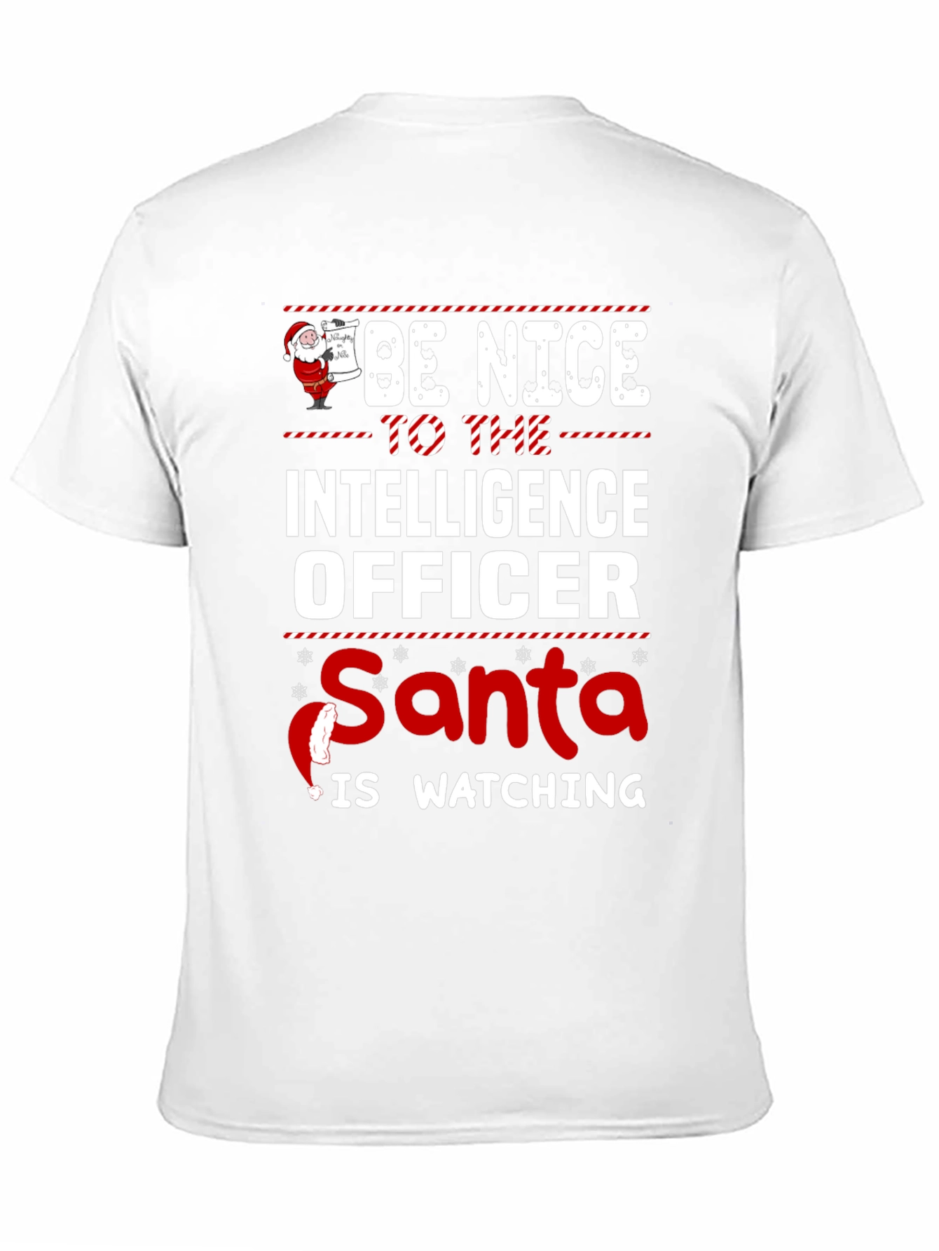 Intelligence Officer Santa Watching Christmas T-Shirt