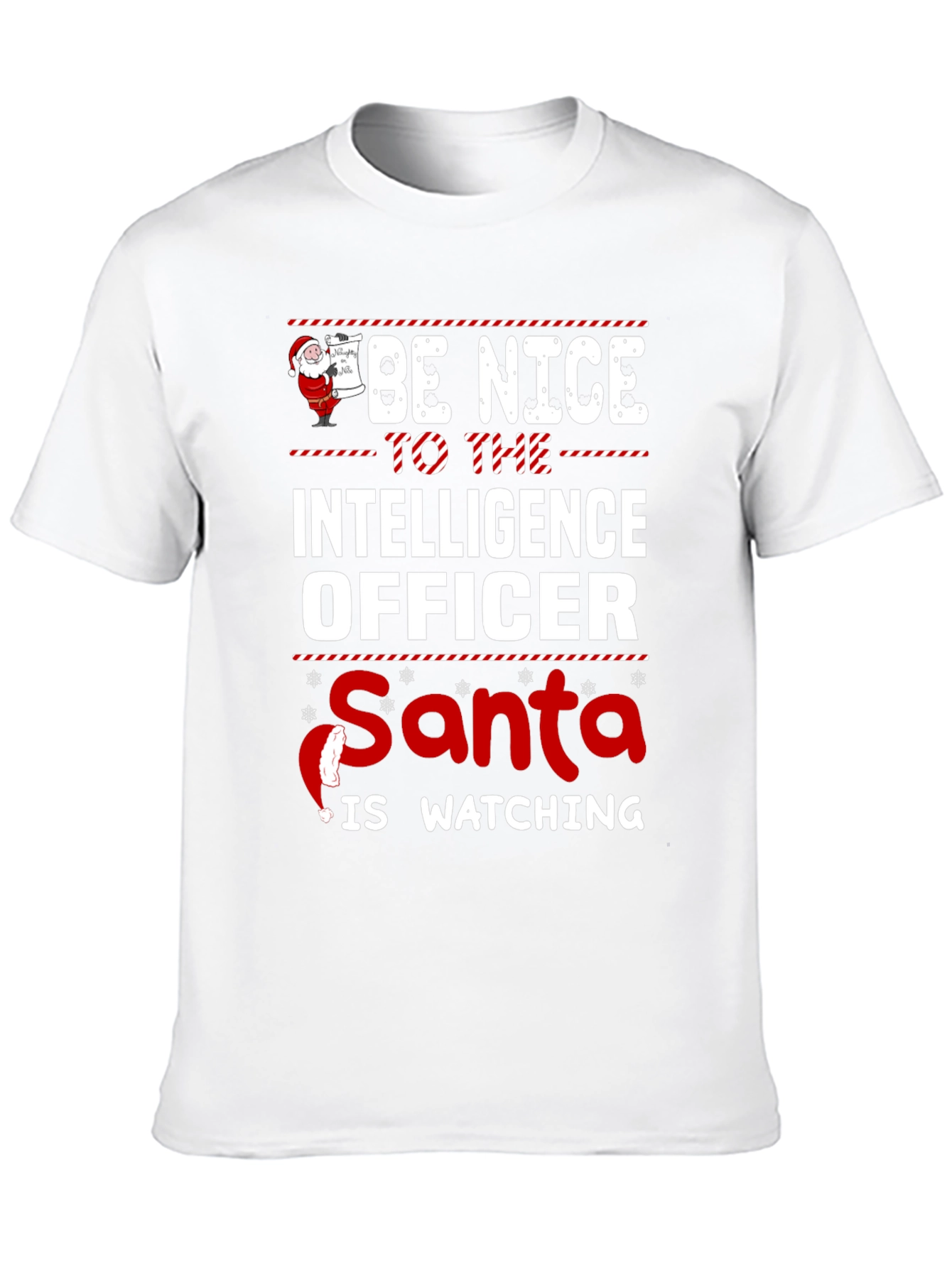 Intelligence Officer Santa Watching Christmas T-Shirt