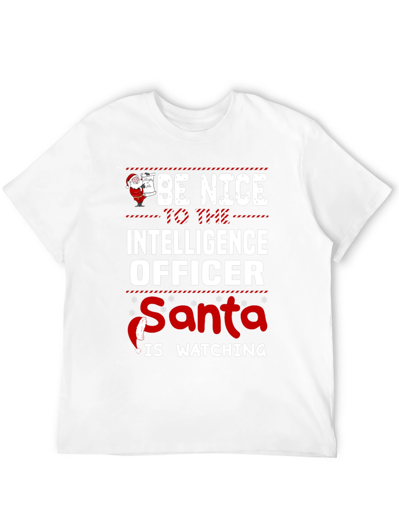 Intelligence Officer Santa Watching Christmas T-Shirt