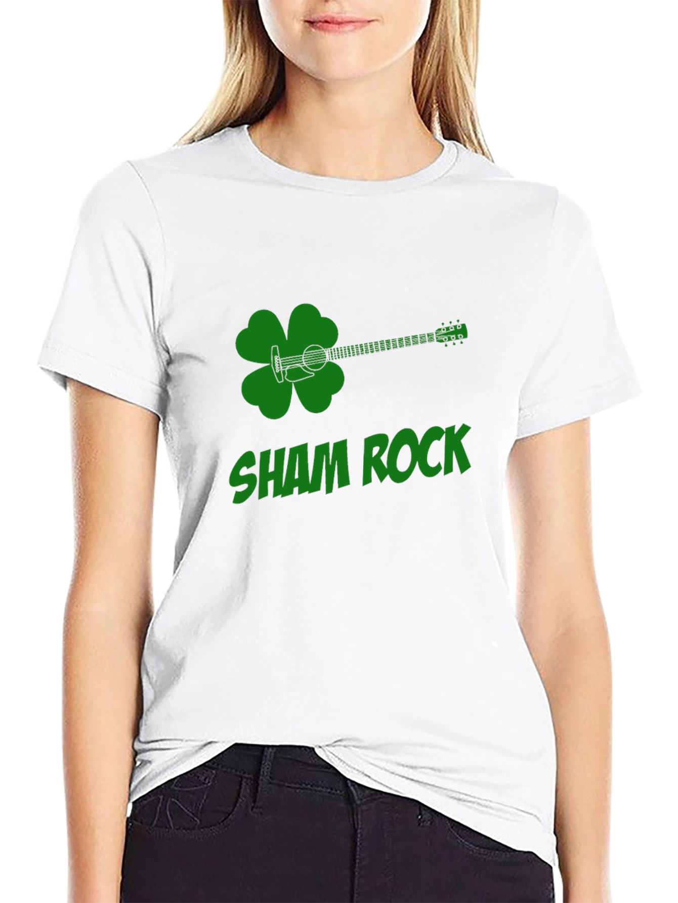 Sham Rock Guitar Clover T-Shirt
