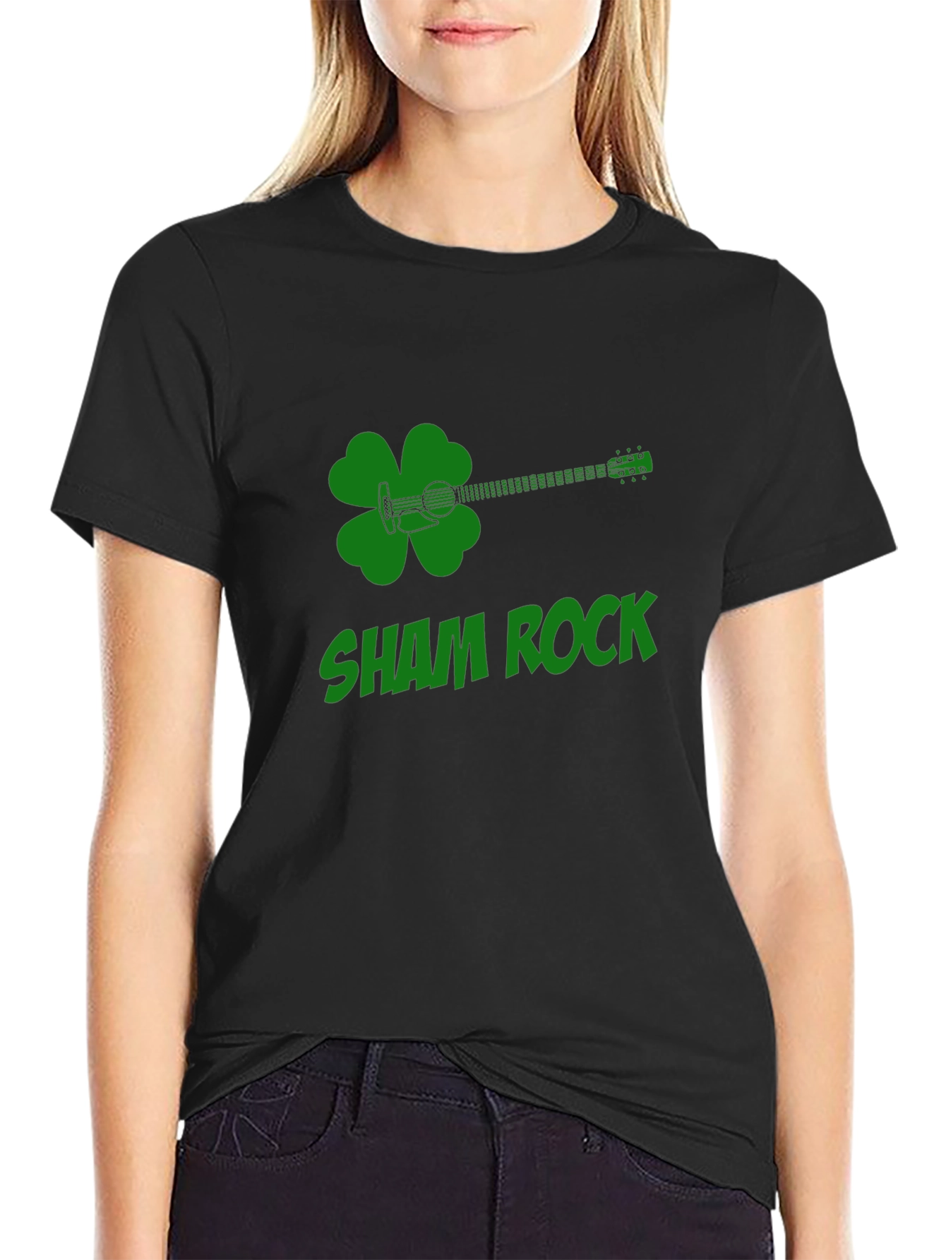 Sham Rock Guitar Clover T-Shirt