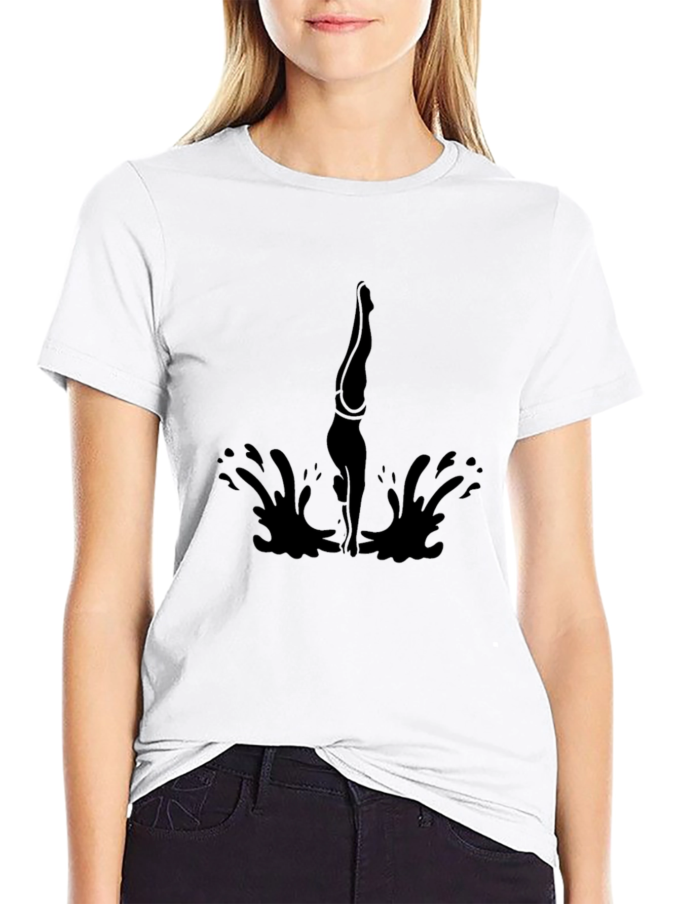 Diving Silhouette Black T-Shirt