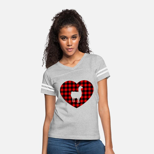Llama Heart Buffalo Plaid