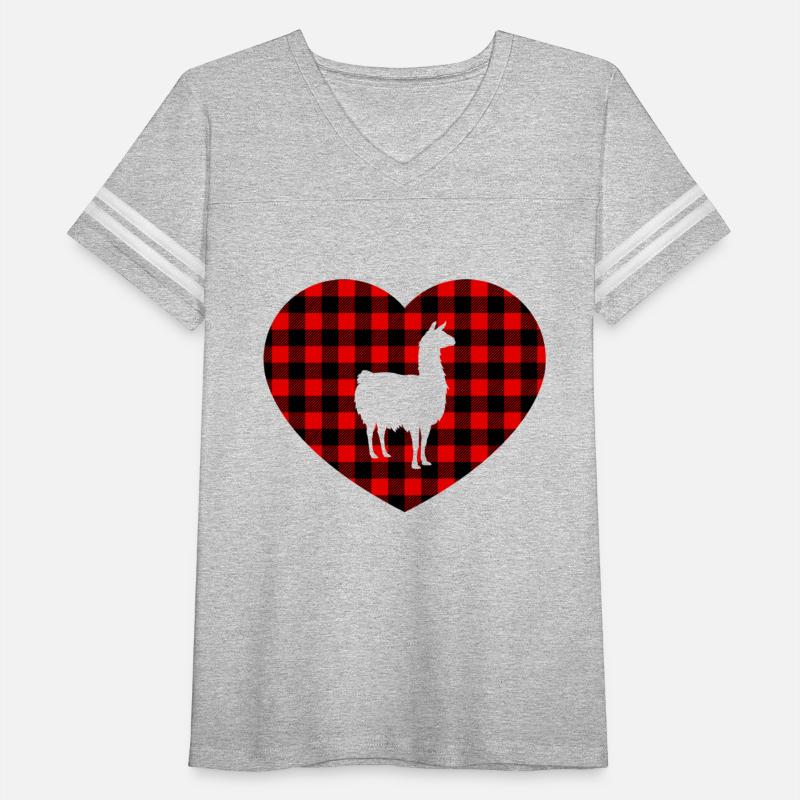 Llama Heart Buffalo Plaid