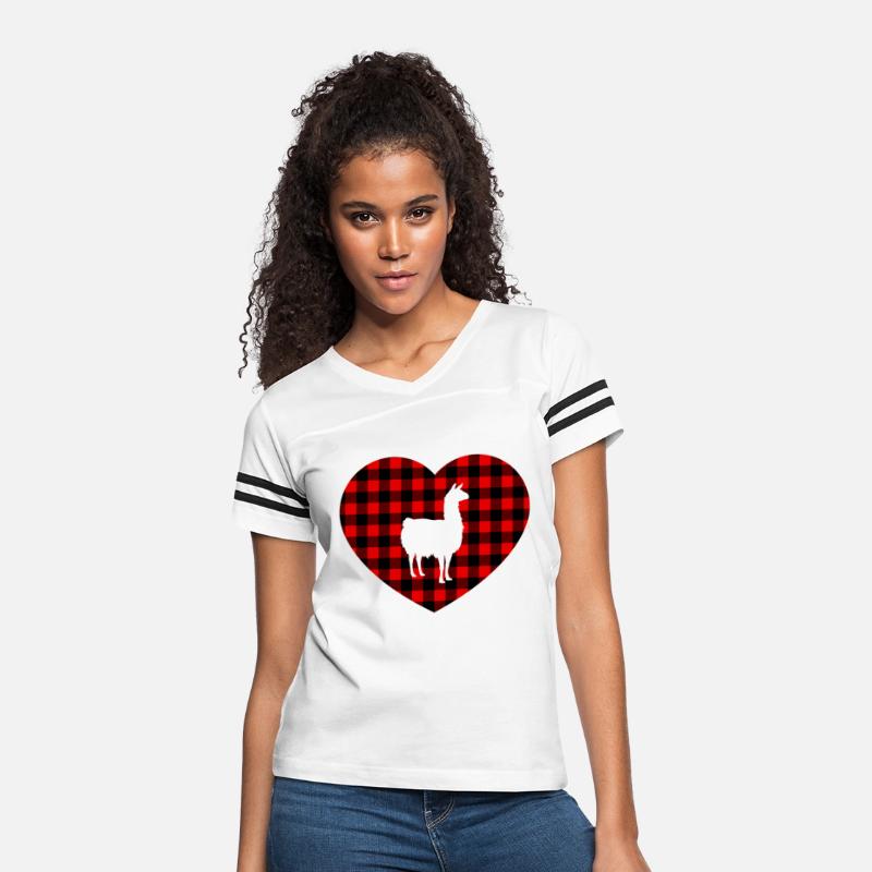 Llama Heart Buffalo Plaid