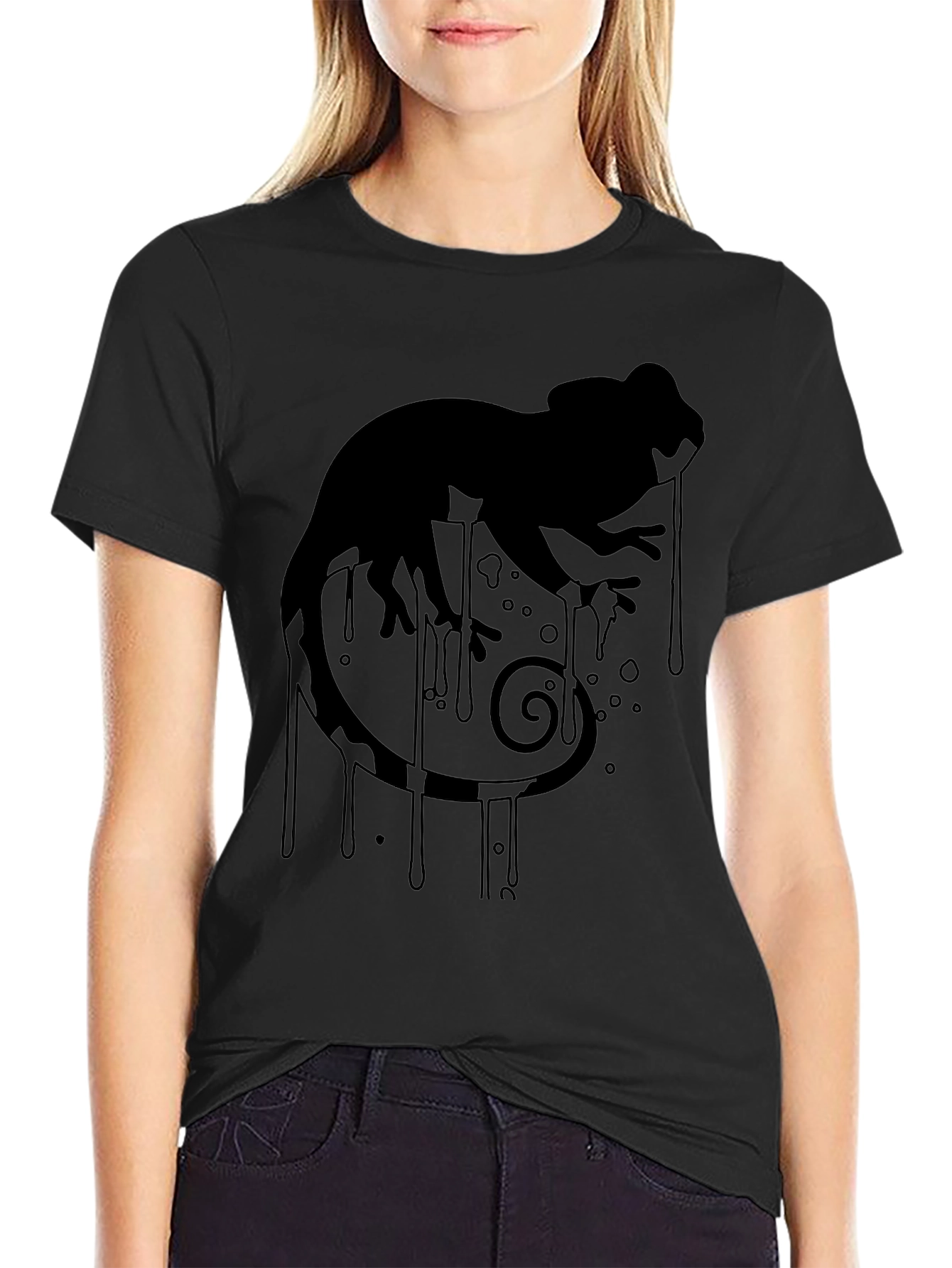 Chameleon Drip Black T-Shirt