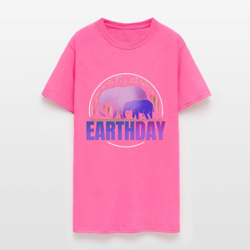 Logo Purple African Elefant Animals For Earth Day
