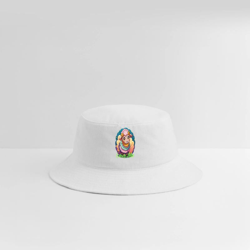 Love Me,Crochet Illustration of Cute Sheep