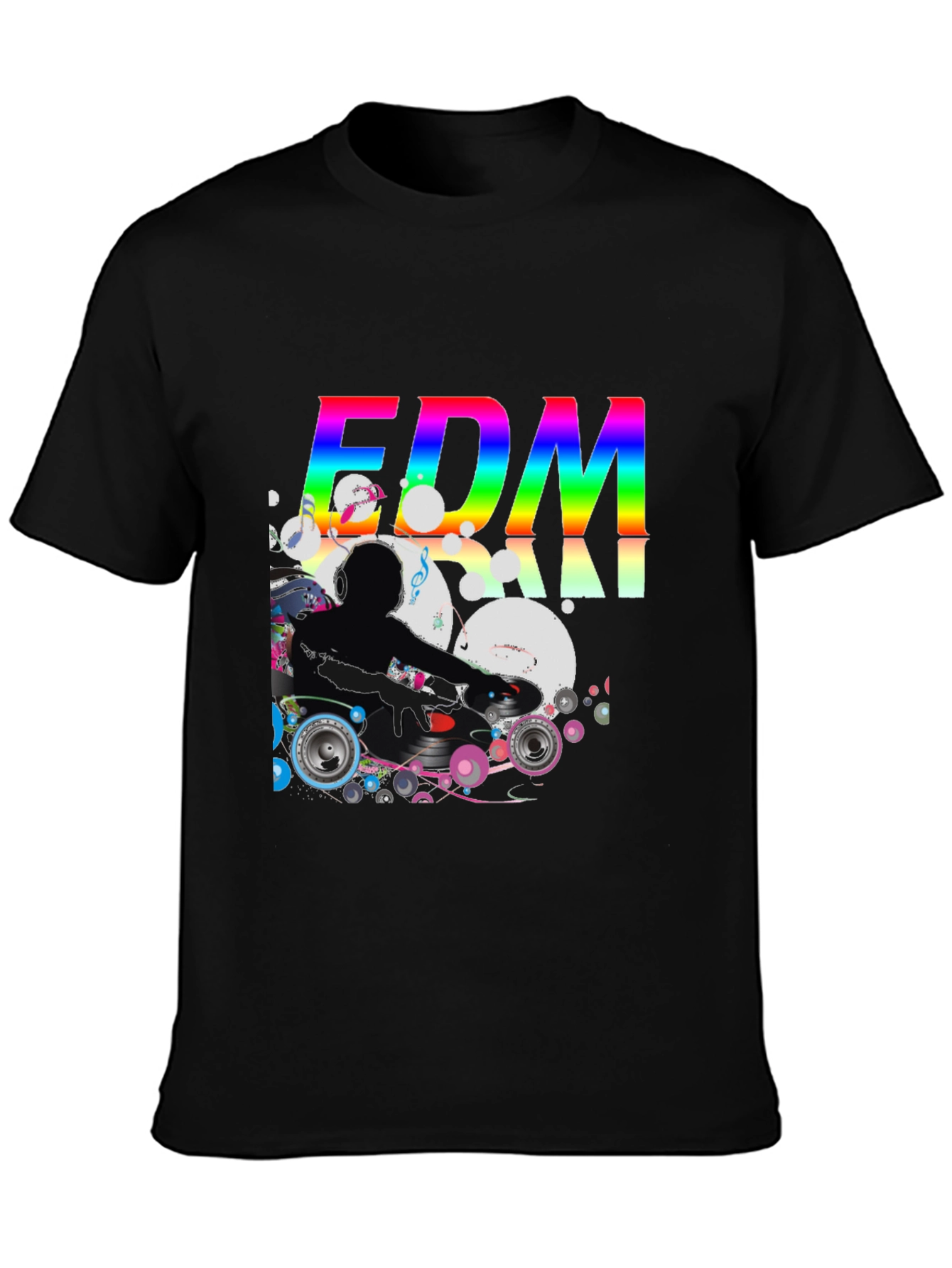 EDM DJ Graphic Tee - Black Cotton T-Shirt