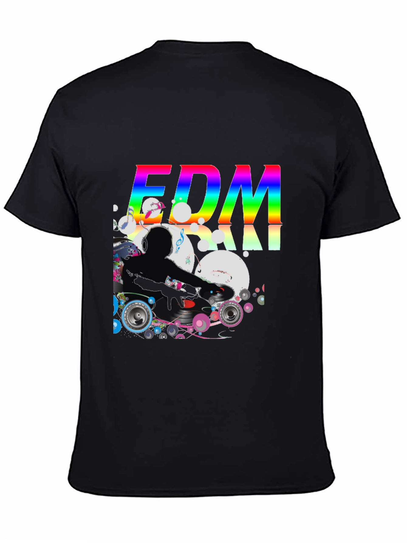EDM DJ Graphic Tee - Black Cotton T-Shirt