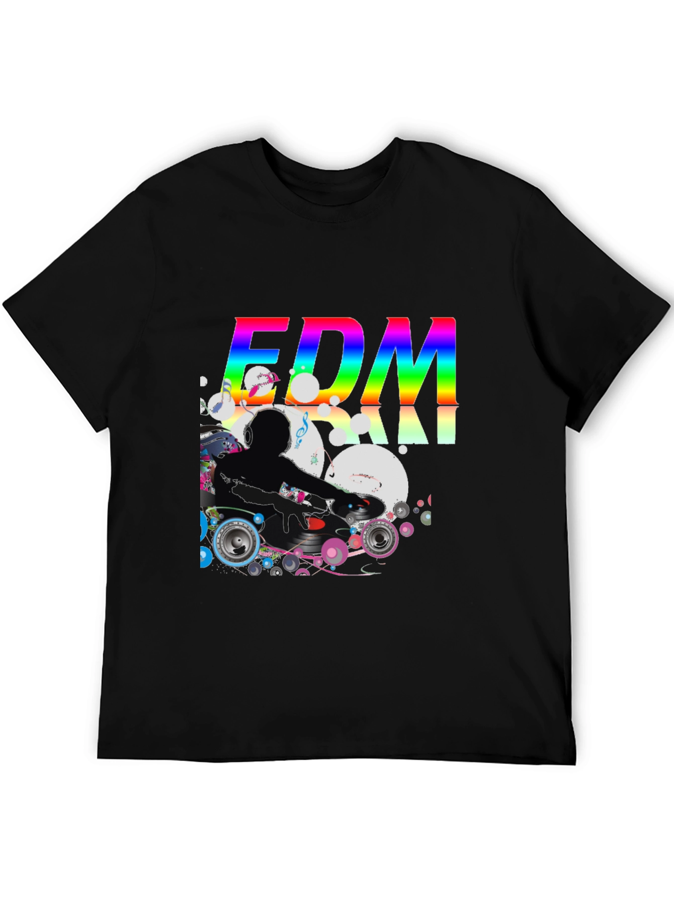 EDM DJ Graphic Tee - Black Cotton T-Shirt