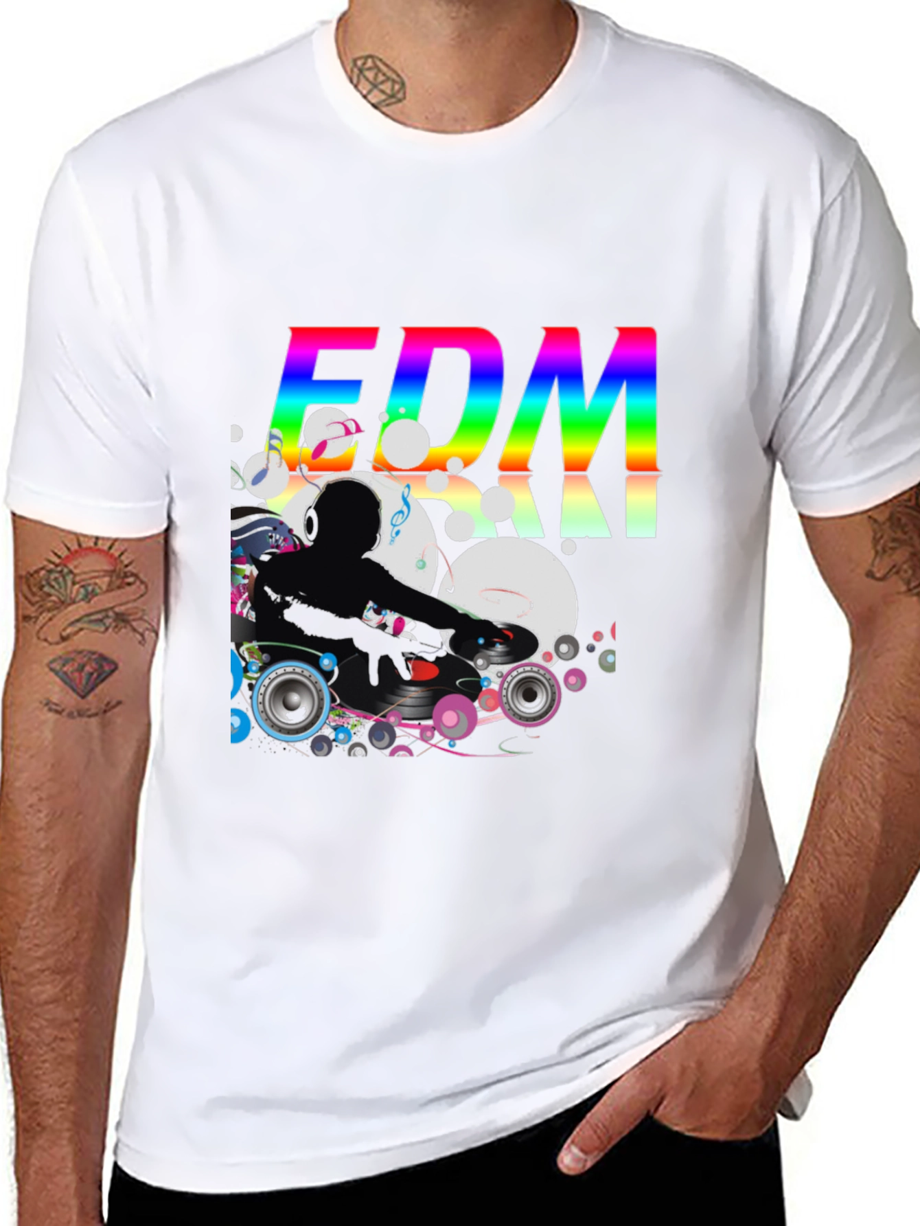EDM DJ Graphic Tee - Black Cotton T-Shirt