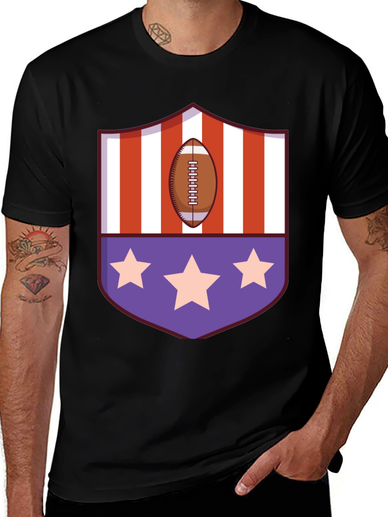 Patriotic Football Shield T-Shirt