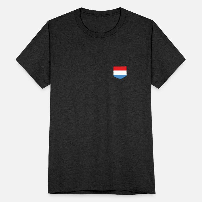 luxembourg flag in a shape of a pocket
