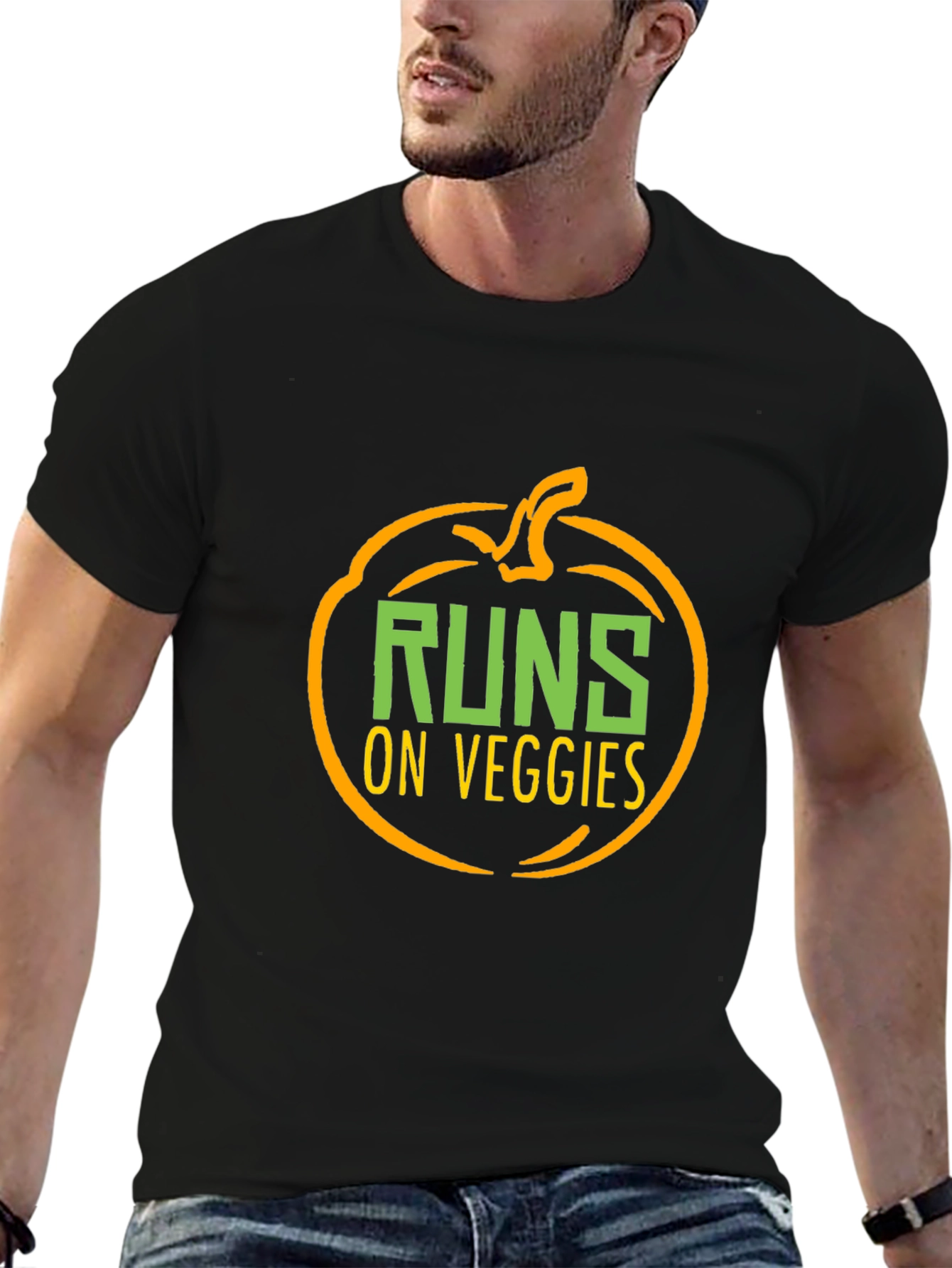 Runs on Veggies T-Shirt - Vegetarian Gift