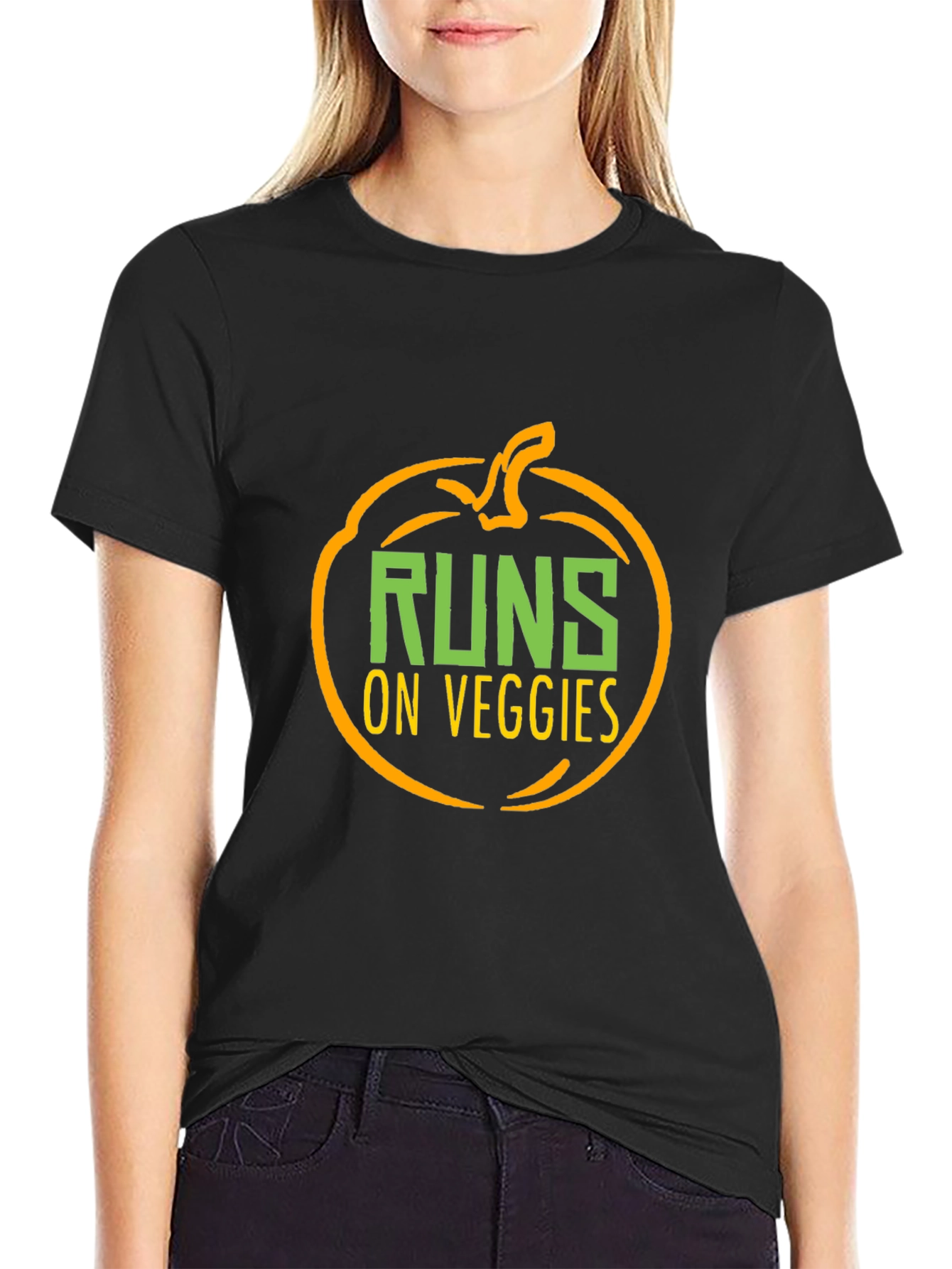 Runs on Veggies T-Shirt - Vegetarian Gift