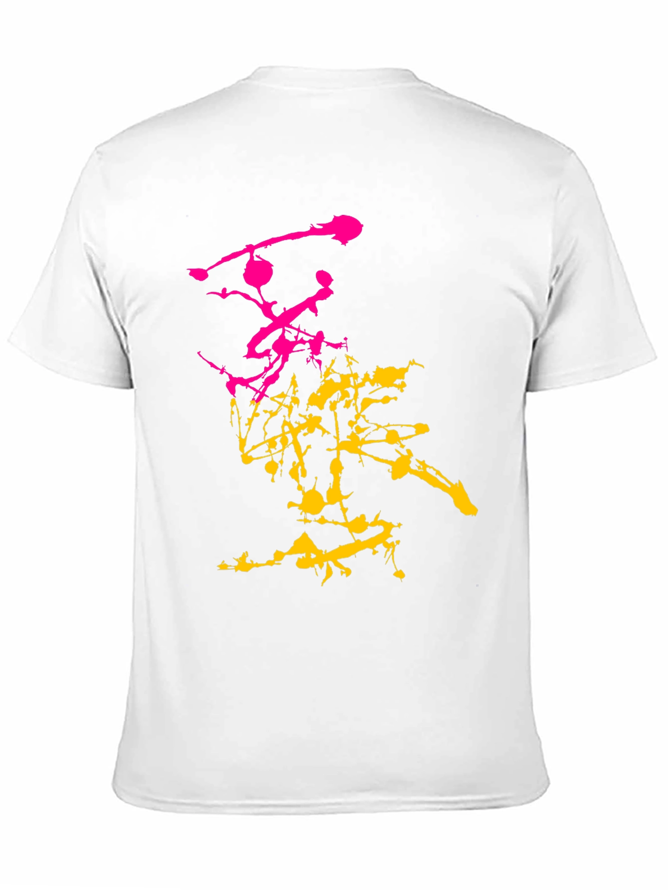 Abstract Splatter Graphic Mens Black T-Shirt