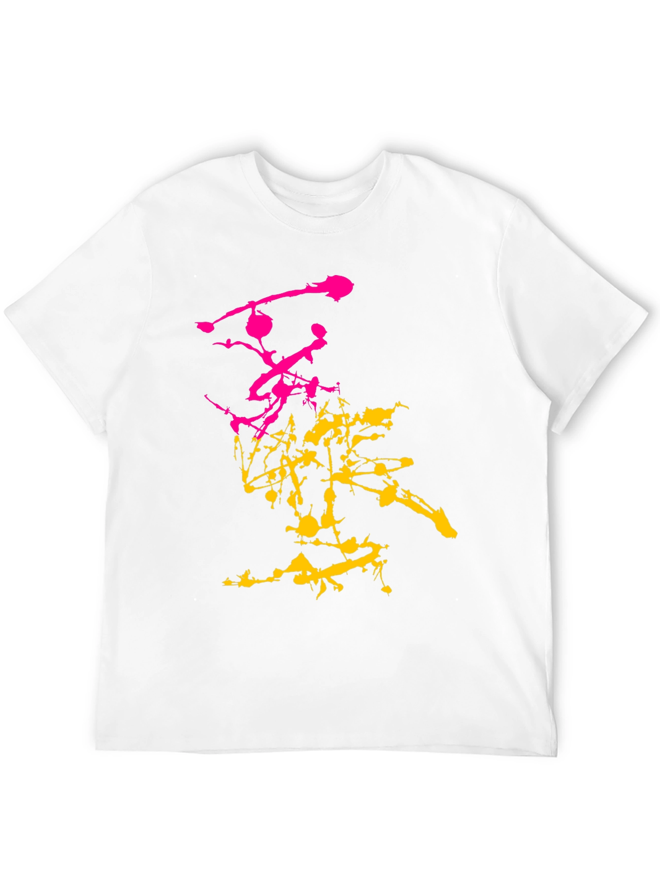 Abstract Splatter Graphic Mens Black T-Shirt