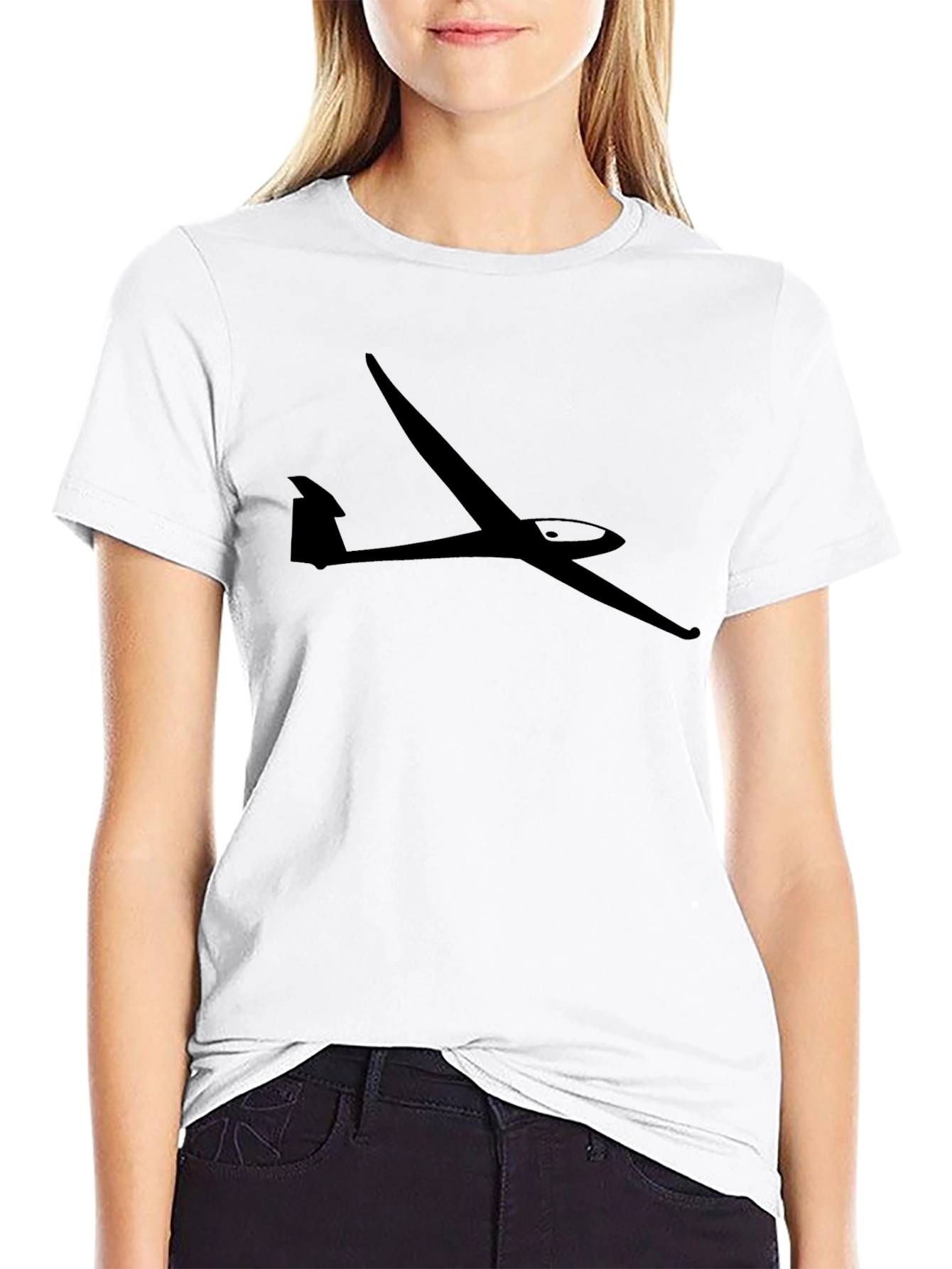 Glider Graphic Tee - Black Airplane T-Shirt