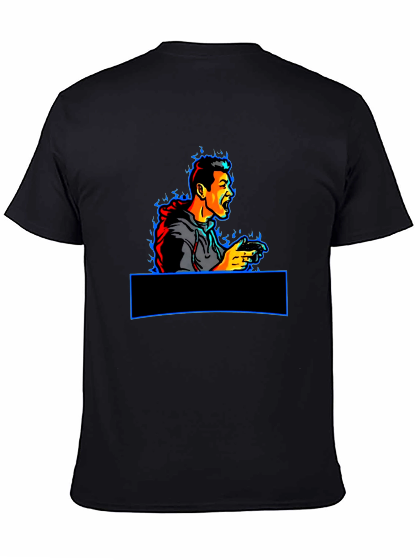 Gamer Rage Graphic T-Shirt - Black Crew Neck Tee