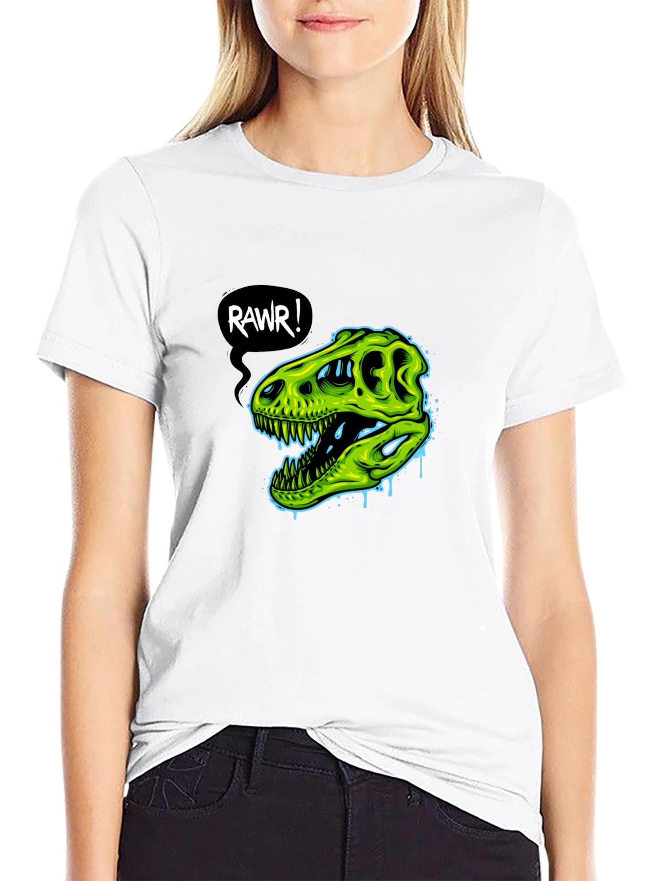 Rawr! Graphic Tee - Dino Skull T-Shirt