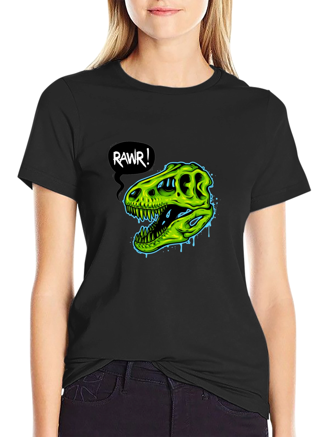 Rawr! Graphic Tee - Dino Skull T-Shirt
