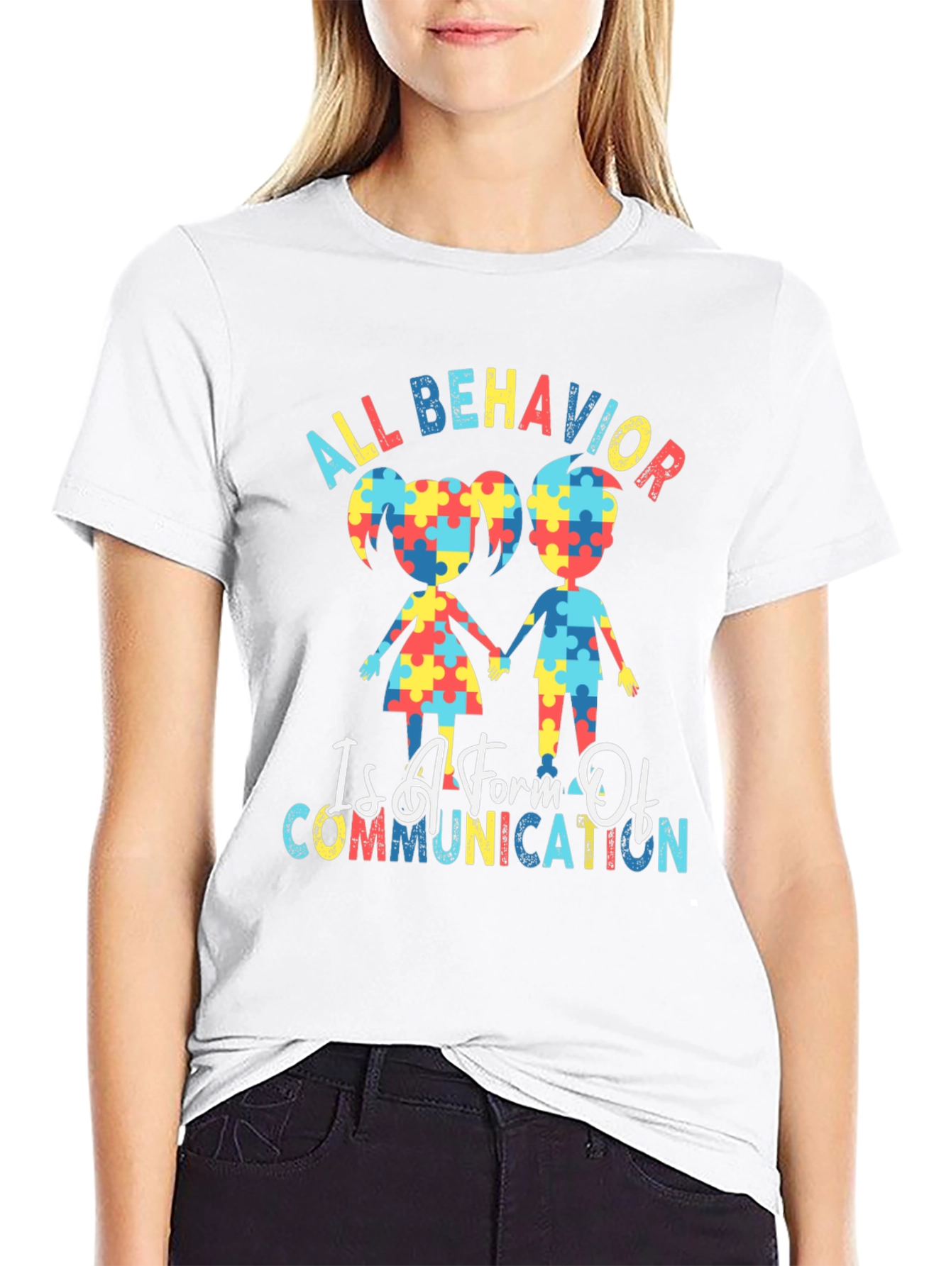 Autism Awareness Puzzle Piece Graphic T-Shirt