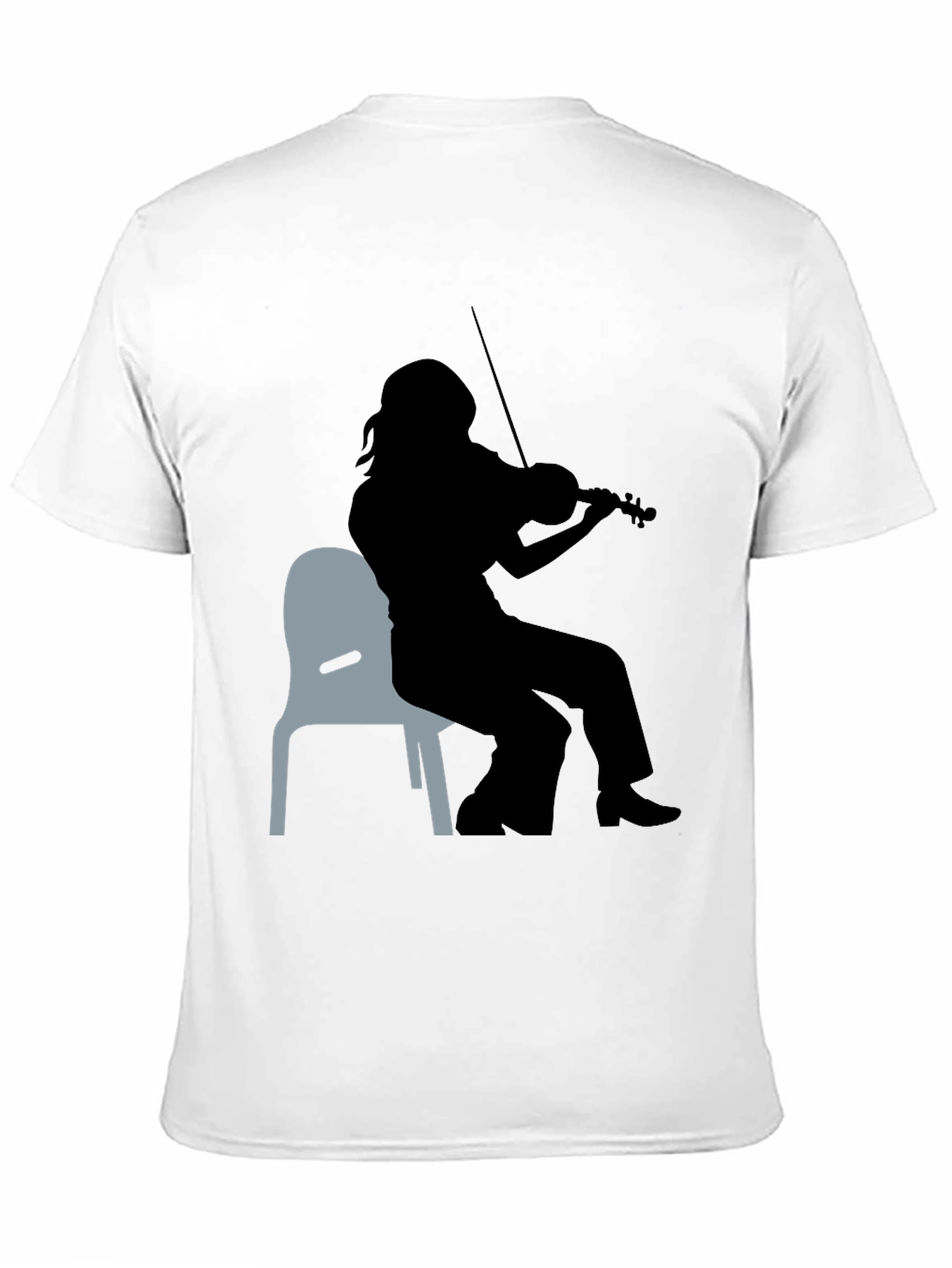 Violinist Silhouette Graphic Tee - Unisex Black T-Shirt