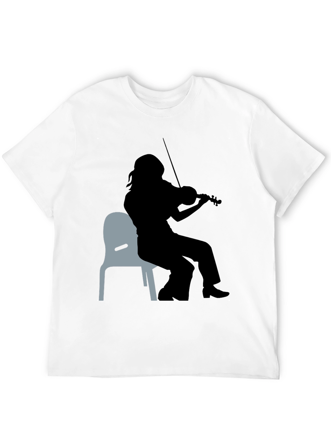 Violinist Silhouette Graphic Tee - Unisex Black T-Shirt