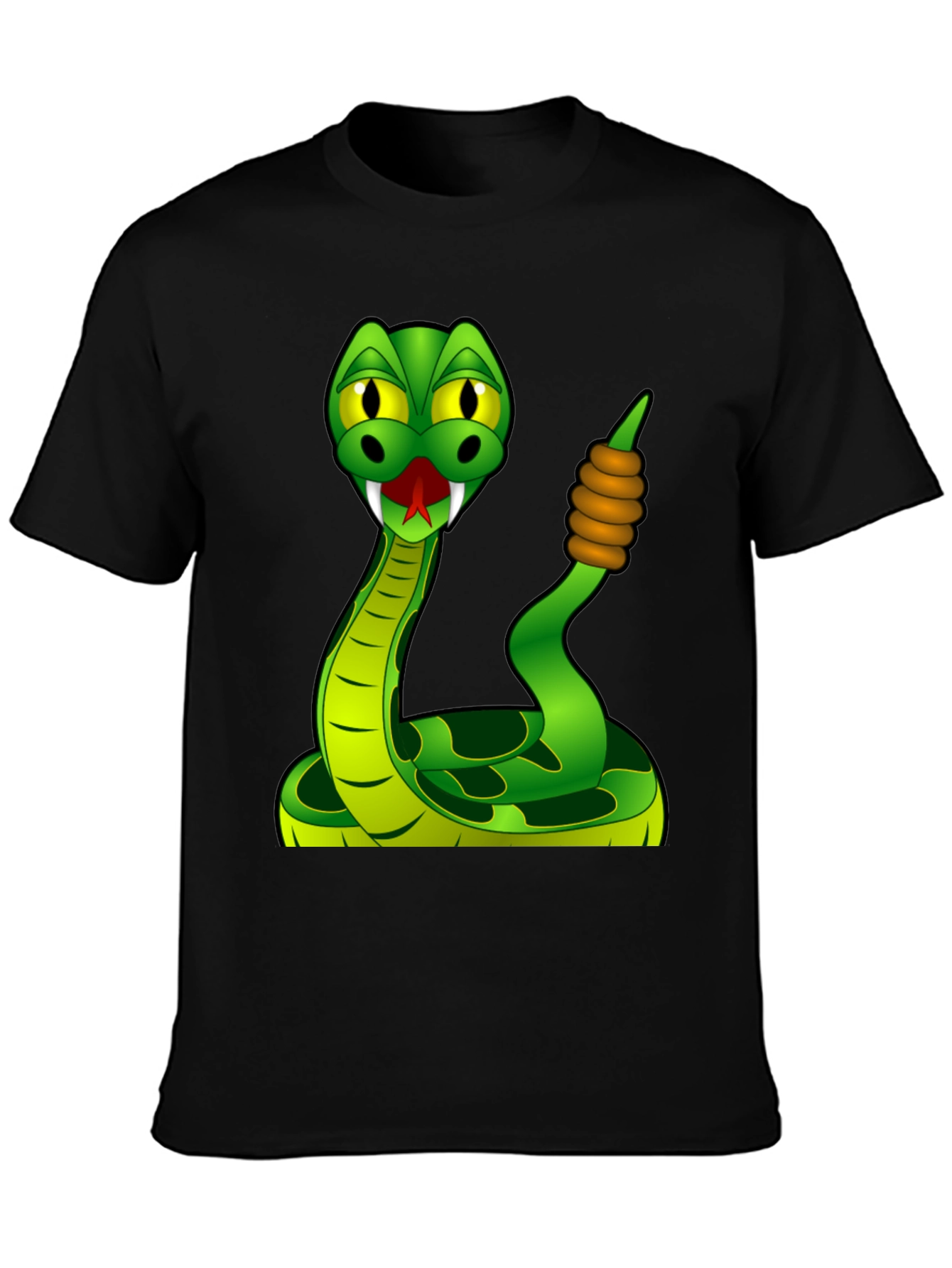 Funny Snake Graphic Tee - Cartoon Reptile Design