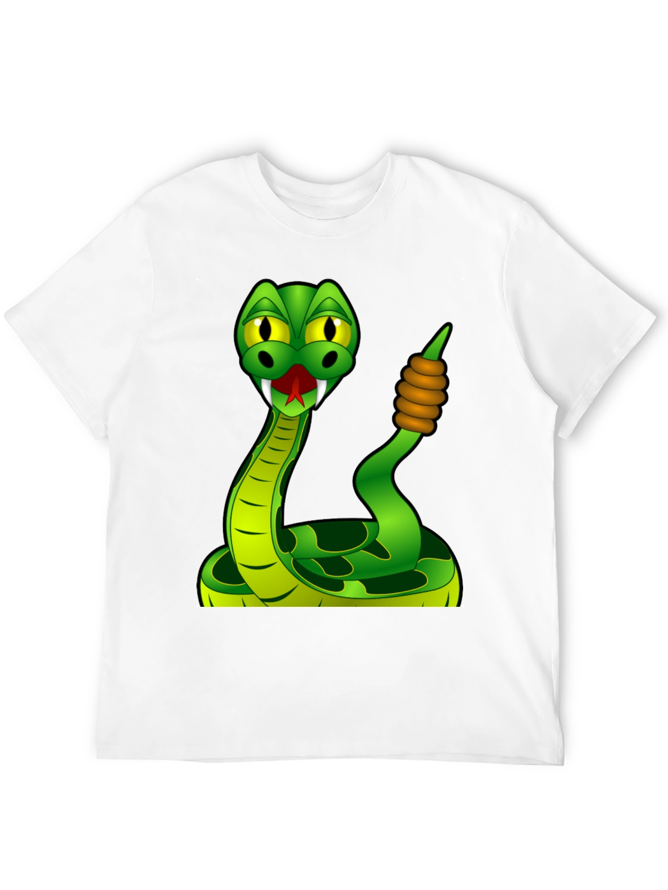Funny Snake Graphic Tee - Cartoon Reptile Design