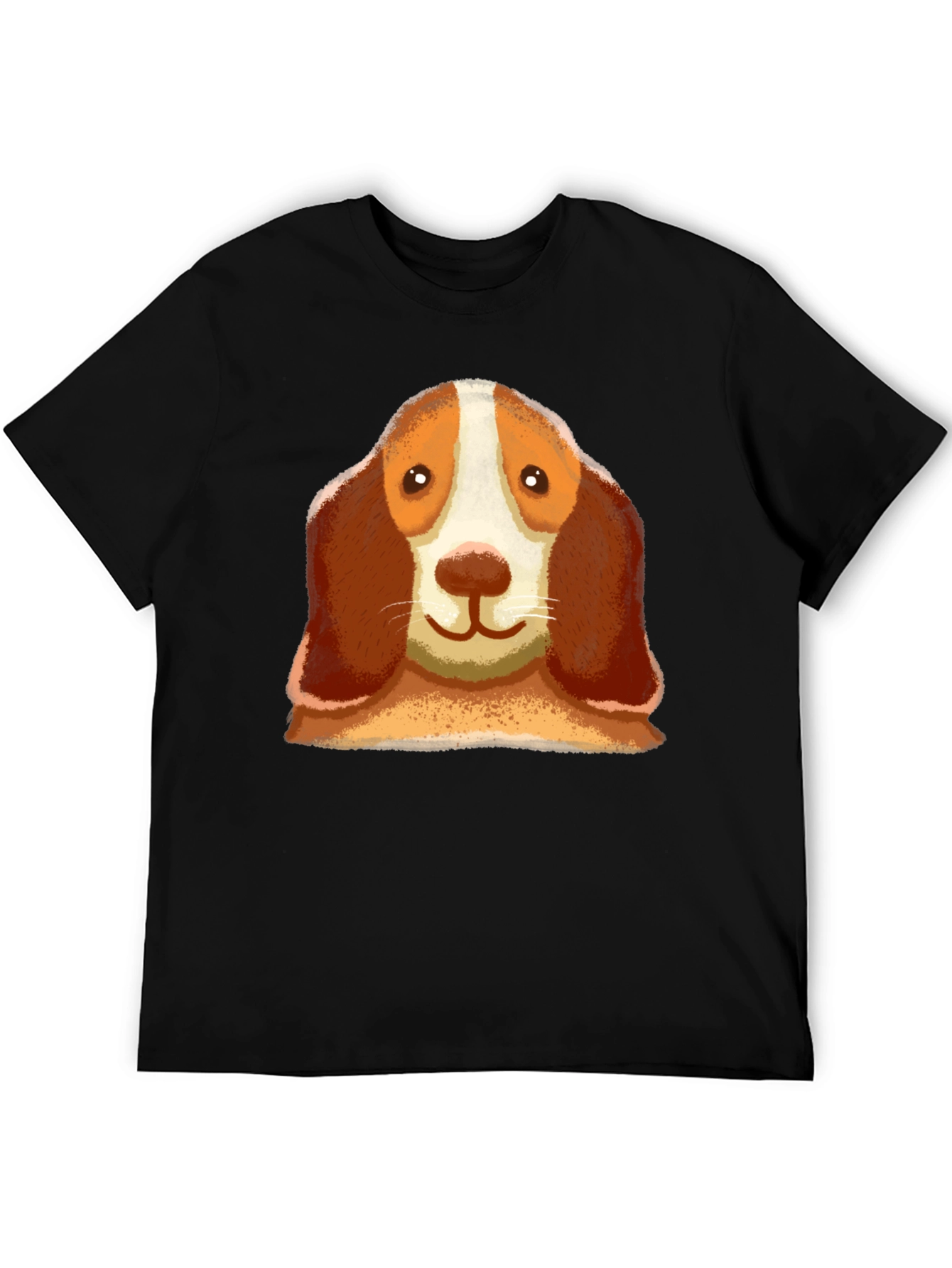 Dog Face Graphic Black T-Shirt