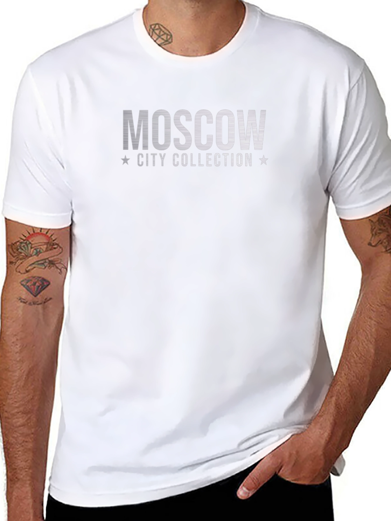 Moscow City Collection Black Graphic T-Shirt
