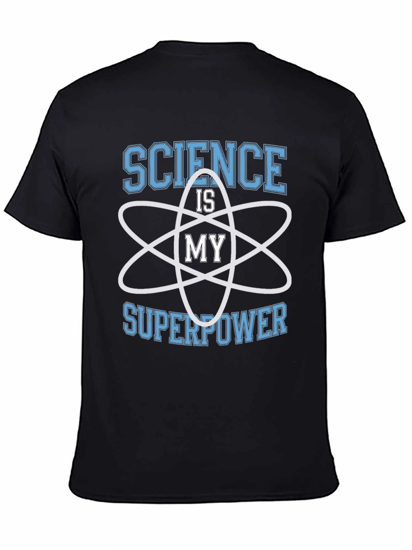 Science is My Superpower Black Graphic T-Shirt