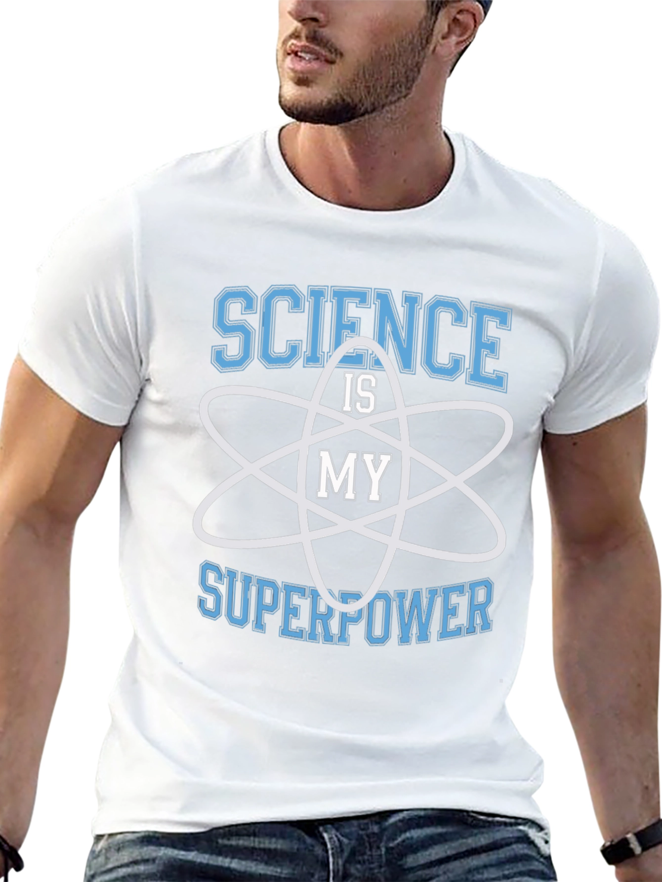 Science is My Superpower Black Graphic T-Shirt