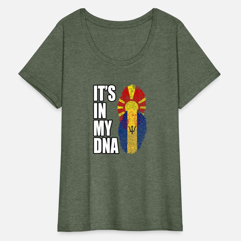 Macedonian And Barbadian Mix Heritage DNA Flag