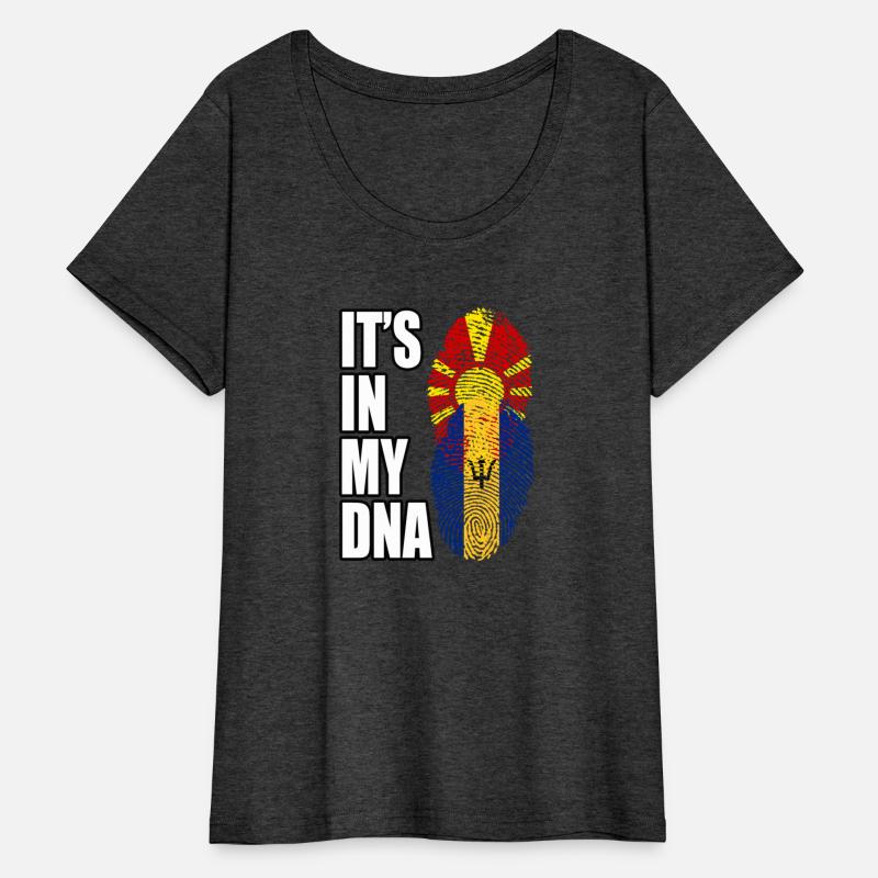 Macedonian And Barbadian Mix Heritage DNA Flag