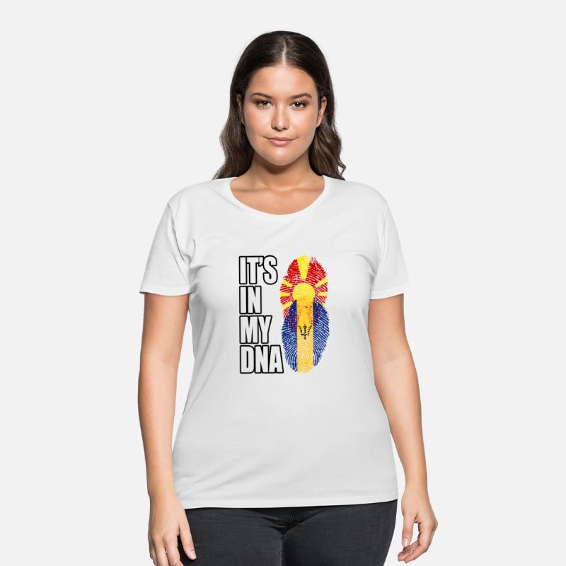 Macedonian And Barbadian Mix Heritage DNA Flag