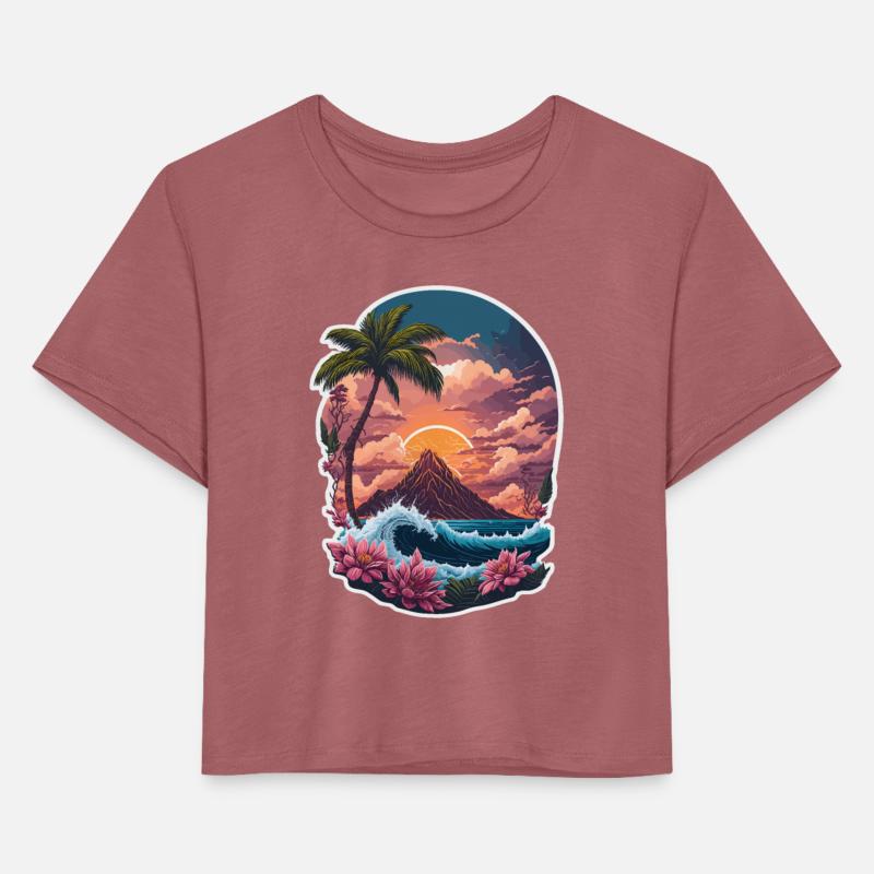 Majestic palm tree and captivating sunset scene