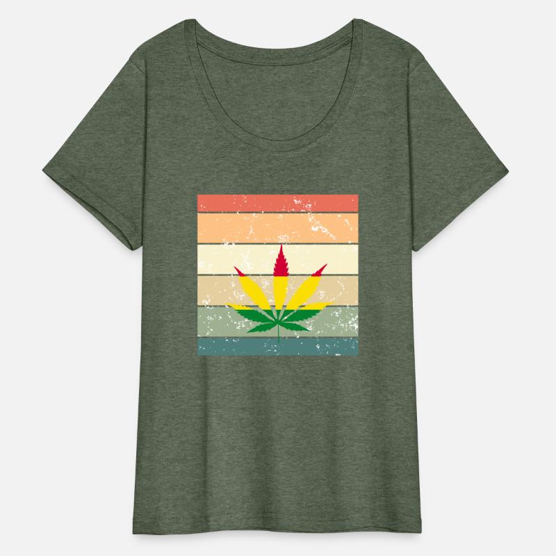 Marijuana Leaf, Cannabis in Retro Look