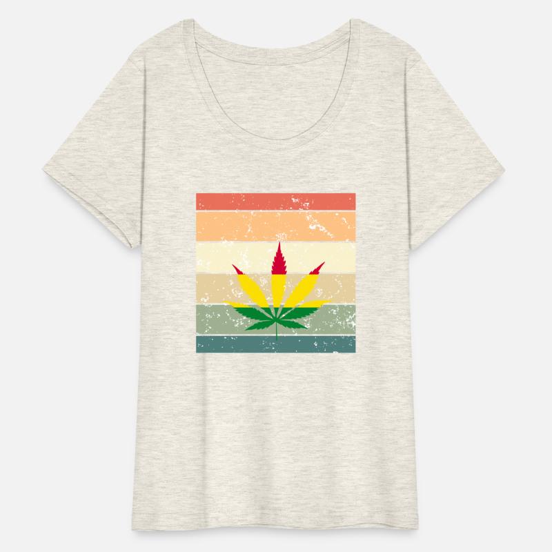 Marijuana Leaf, Cannabis in Retro Look