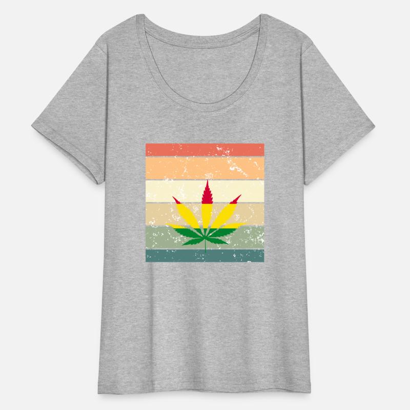 Marijuana Leaf, Cannabis in Retro Look