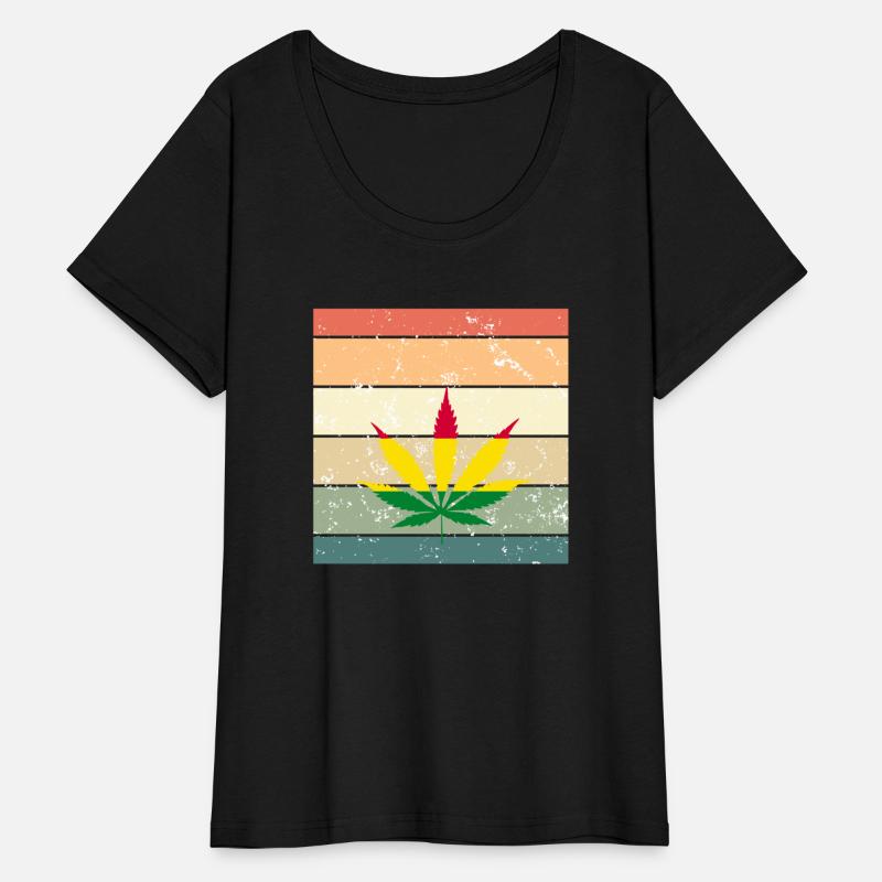 Marijuana Leaf, Cannabis in Retro Look