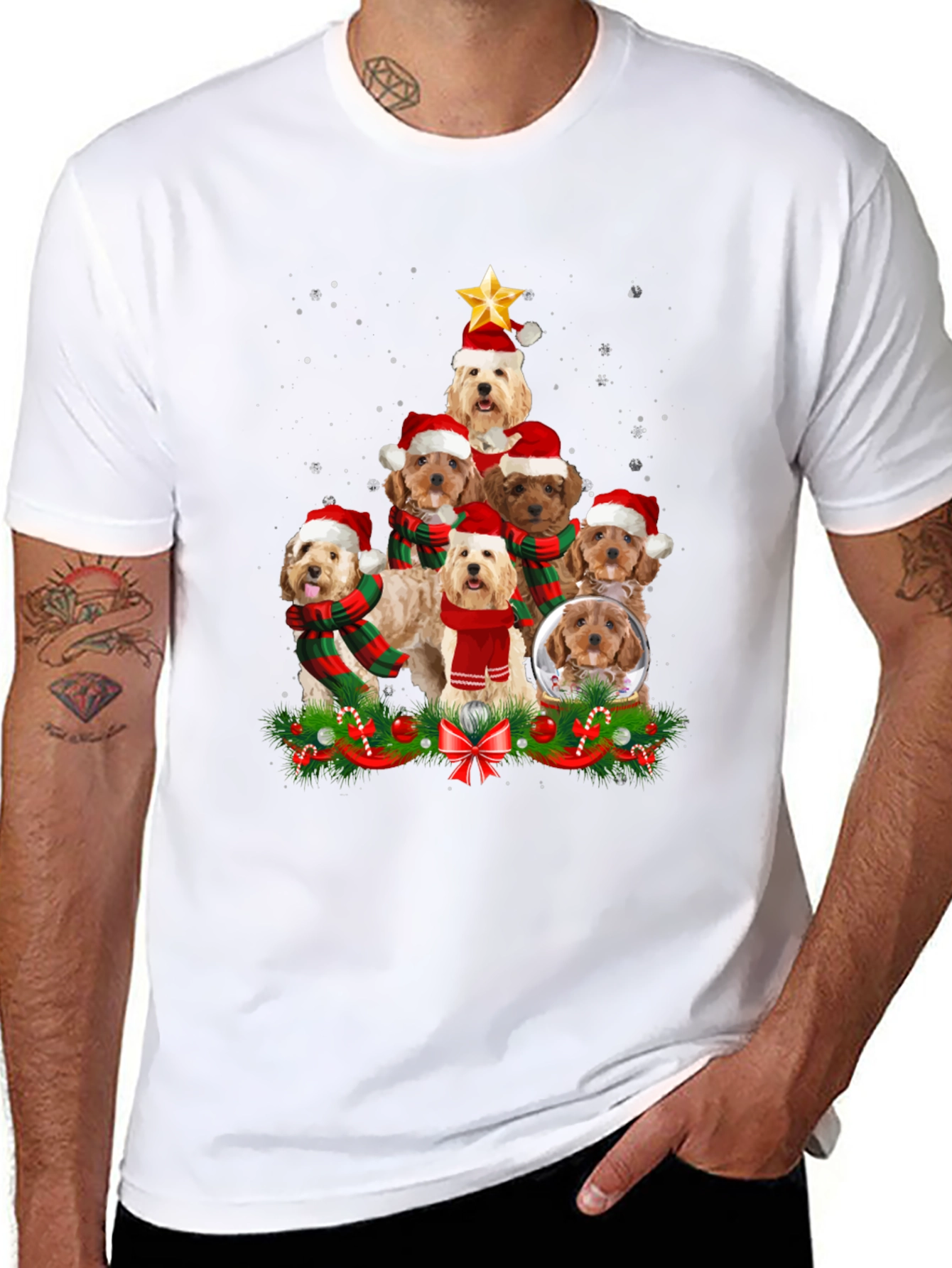 Festive Dog Breed Christmas Tree T-Shirt