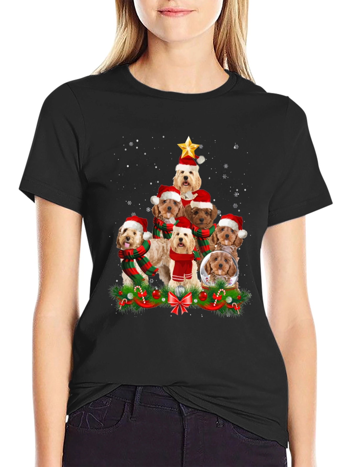 Festive Dog Breed Christmas Tree T-Shirt