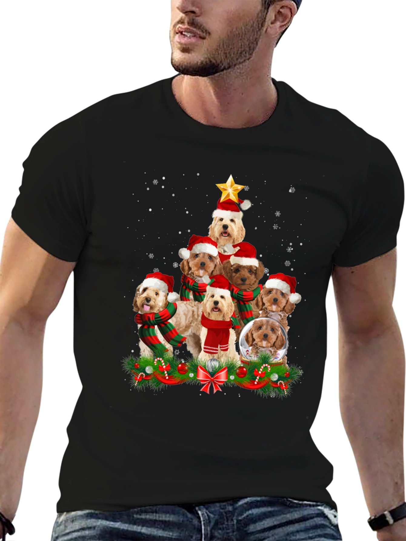Festive Dog Breed Christmas Tree T-Shirt